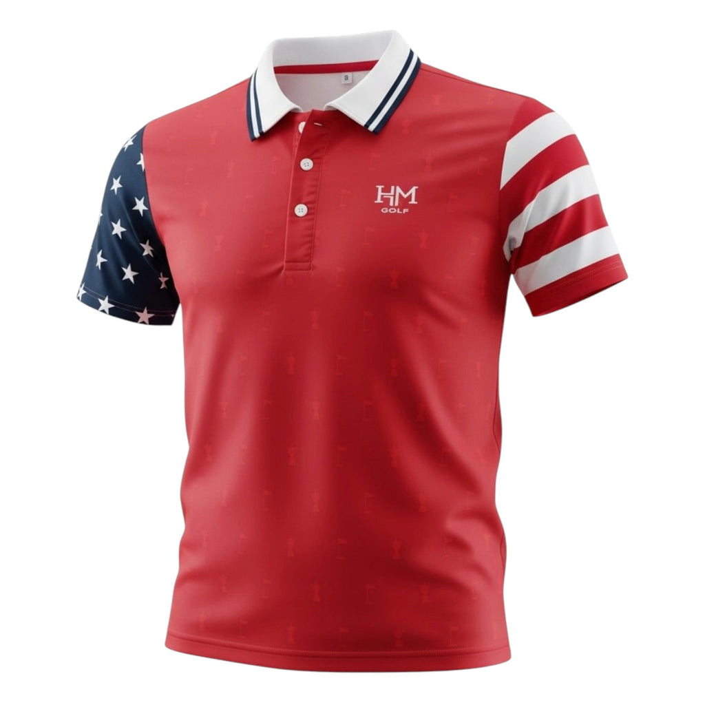 Major Red Golf Polo