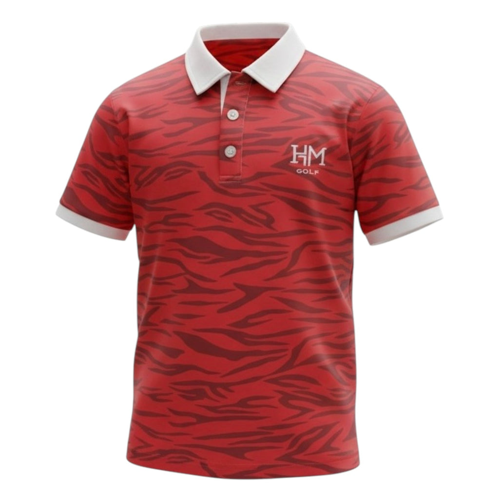 Tiger Stripe Polo - Red