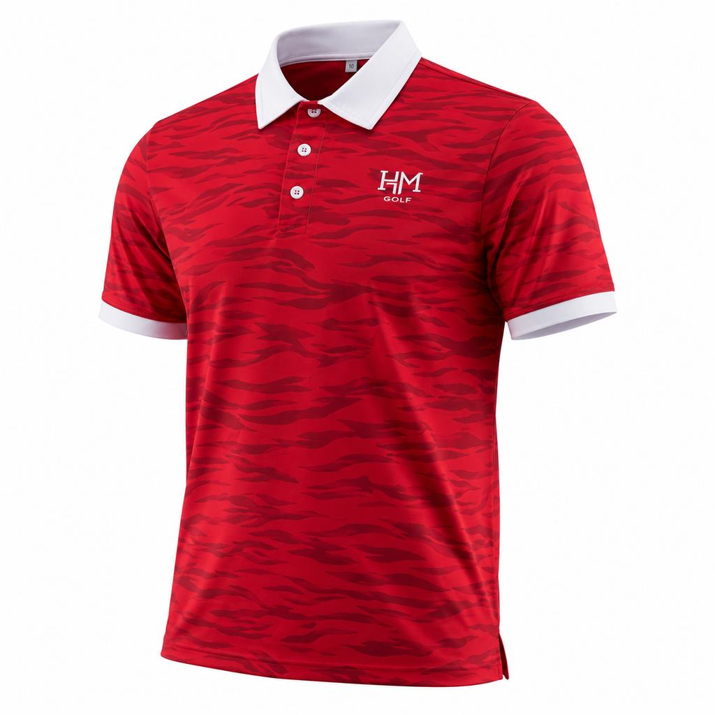 Tiger Stripe Polo - Red