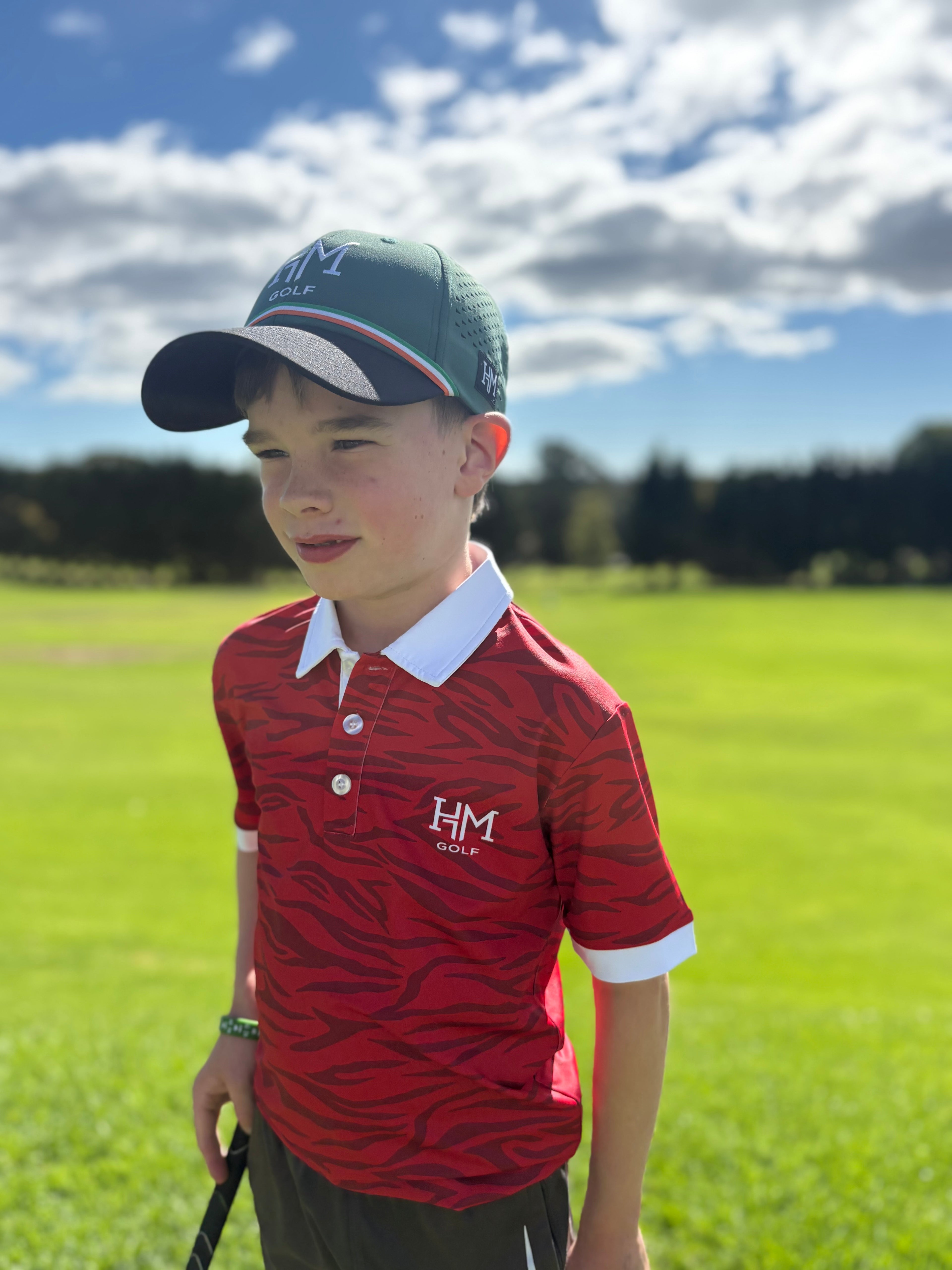 Tiger Stripe Polo - Red